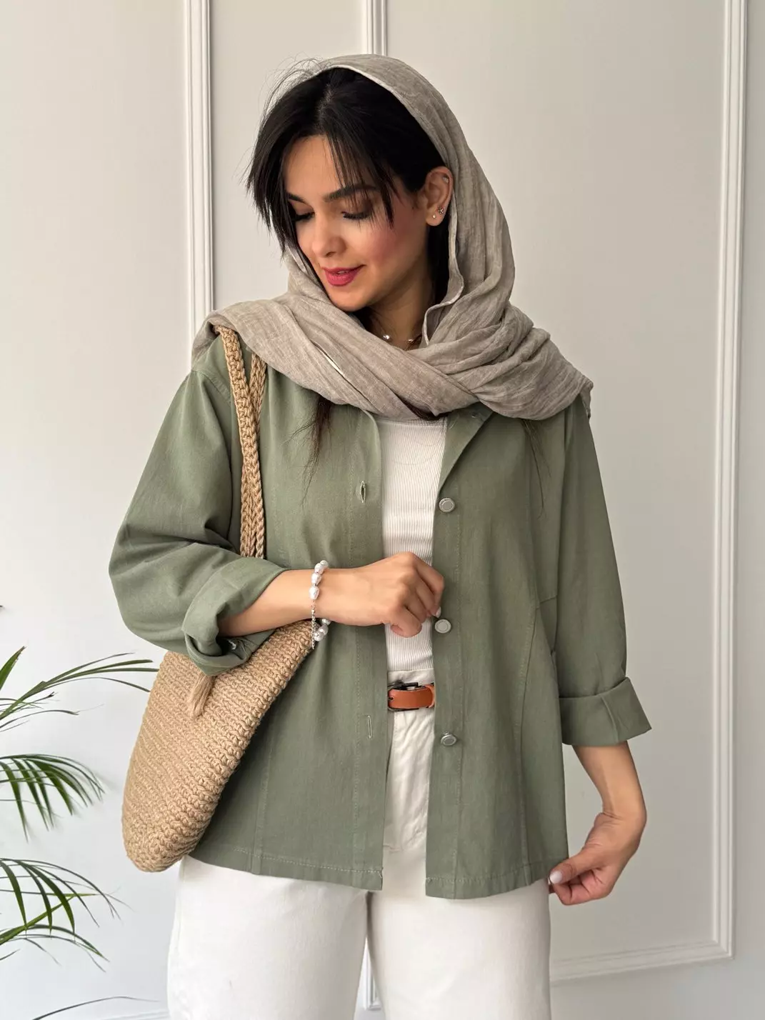 مانتو کتان کاغذی آلما